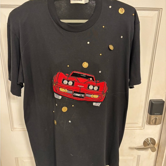 Accente’ Black Large Embroidered Corvette. Rhinestones, studs and hanging coins. - Picture 8 of 8